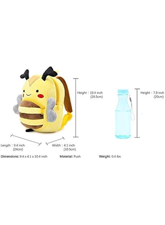 NICE CHOICE Cute Toddler Backpack Toddler Bag Plush Animal Cartoon Mini Travel Bag for Baby Girl Boy 2-6 Years(Bee) - Image 5